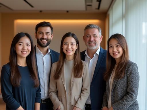 Friendly Sakura Travel team members in their Tokyo office